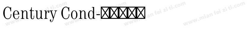 Century Cond字体转换